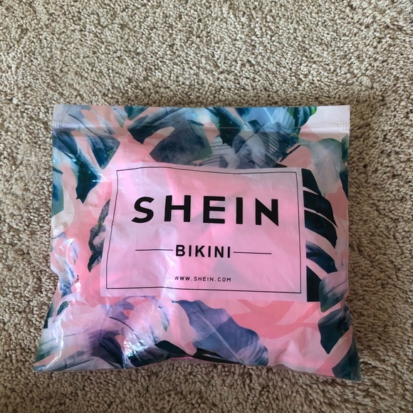 Shein bright hot pink tieup triangle halter bikini - Picture 2 of 6